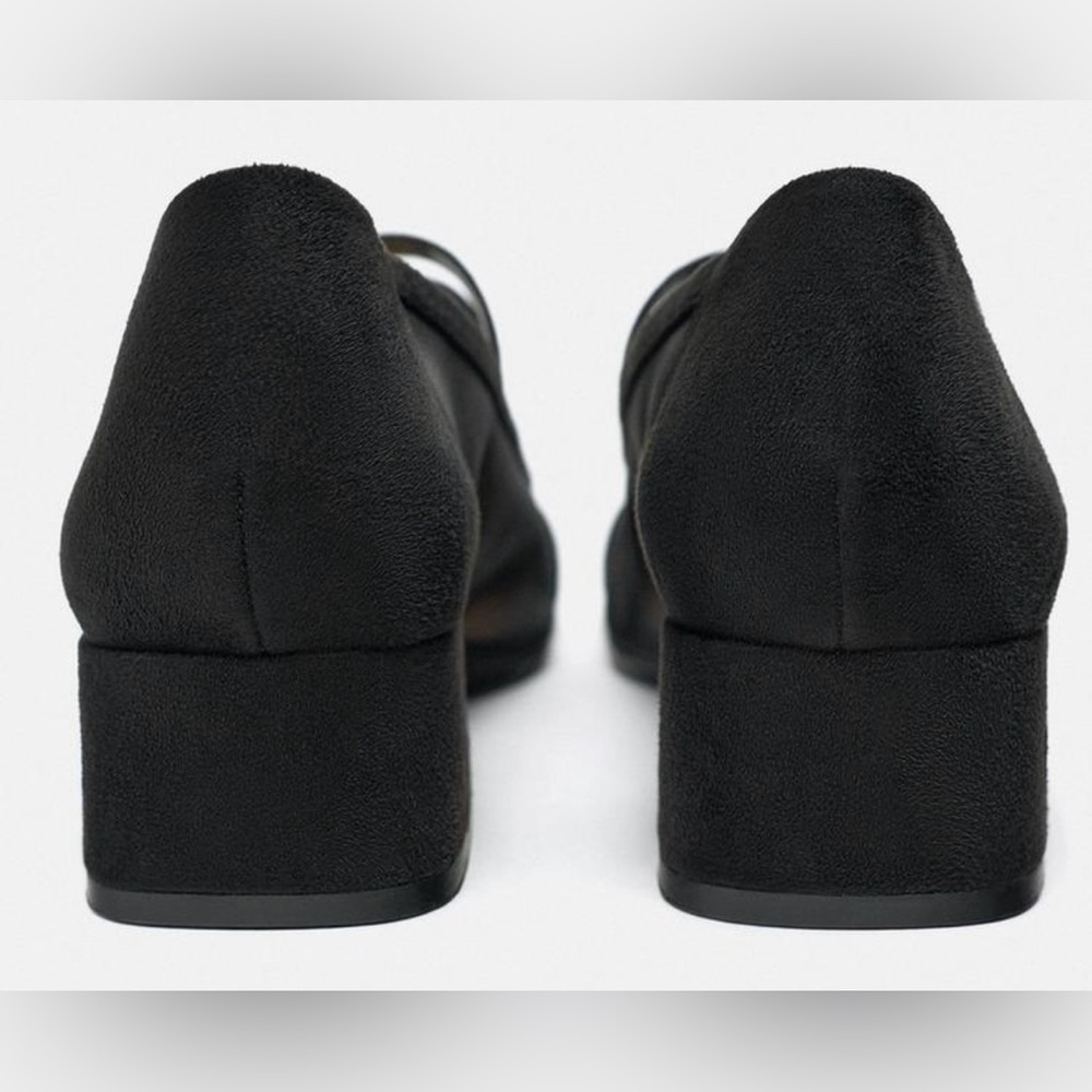 Zara Black Flats with Sheer Detail - Picture 5 of 13